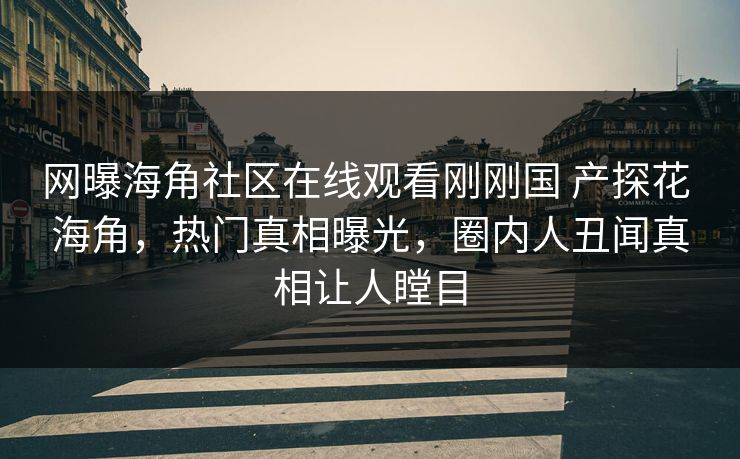 网曝海角社区在线观看刚刚国 产探花 海角，热门真相曝光，圈内人丑闻真相让人瞠目