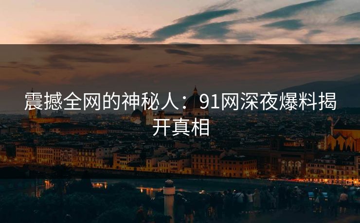 震撼全网的神秘人：91网深夜爆料揭开真相