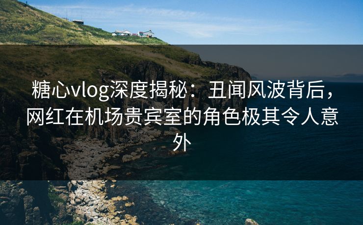 糖心vlog深度揭秘：丑闻风波背后，网红在机场贵宾室的角色极其令人意外